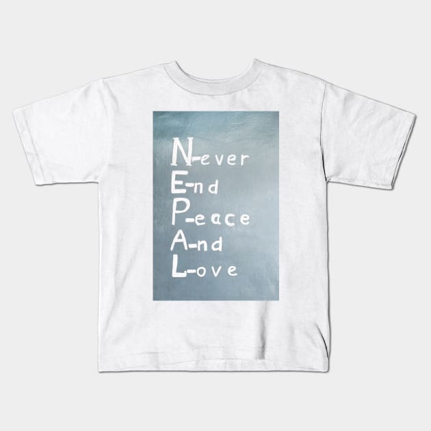 Never End Peace And Love Kids T-Shirt by Melissa Peltenburg Travel Photography